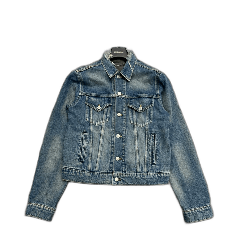 Balenciaga Balenciaga Denim Jacket with Logo Print-yf Size US L / EU 52-54 / 3 - 1 Thumbnail