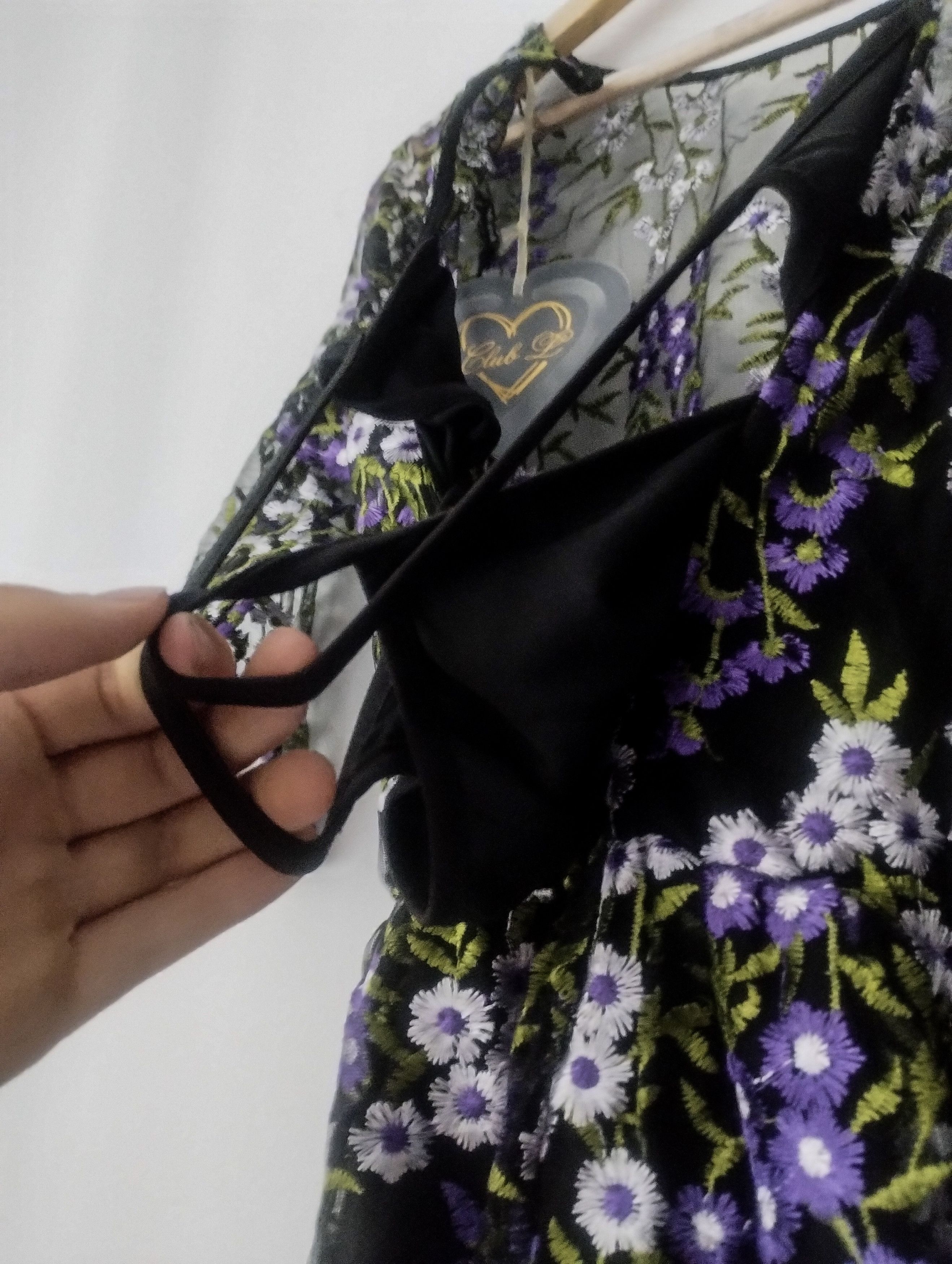 Other Club L laced Floral Knee - Length Dress, Size 8 US Size M / US 6-8 / IT 42-44 - 5 Thumbnail