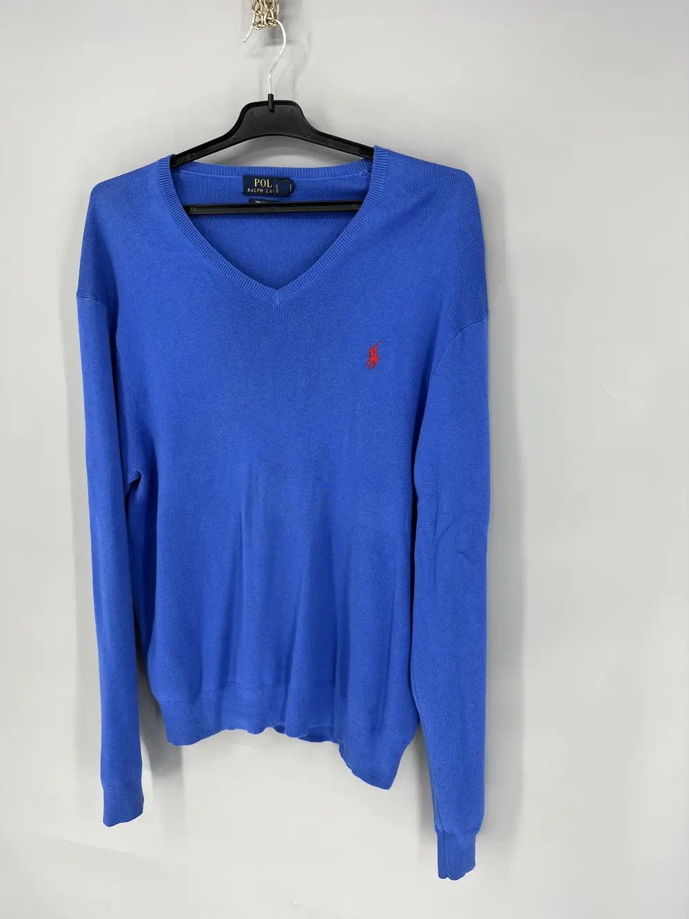 Band Tees Vintage Polo Ralph Lauren V-Neck Sweater 90s Navy Size US XL / EU 56 / 4 - 3 Thumbnail