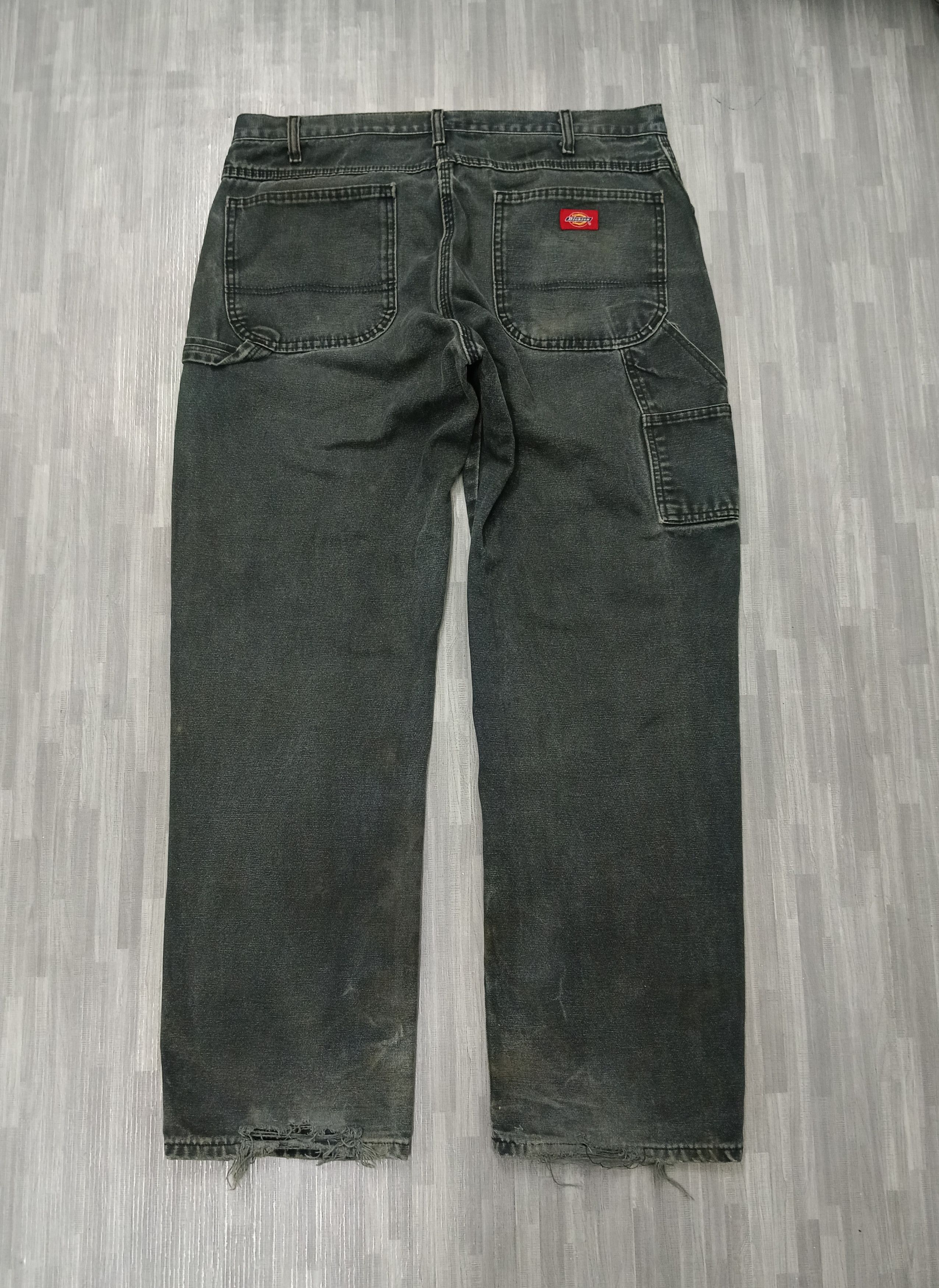Vintage SICK FADED DICKIES CARPENTWR DENIM PANTS Size US 35 - 3 Thumbnail