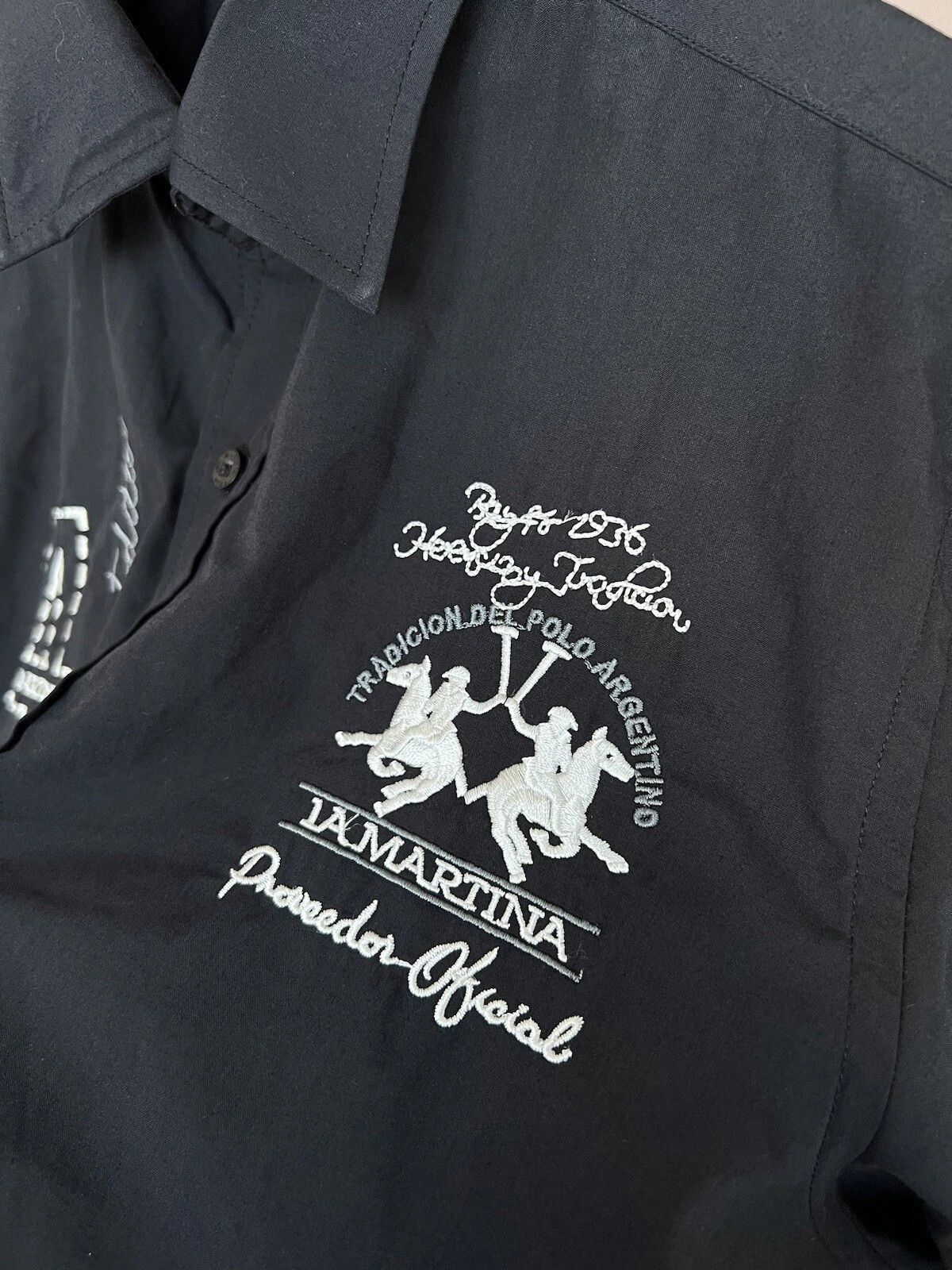 La Martina La Martina 4 Argentina Button Short Sleeve Black Size M Size US M / EU 48-50 / 2 - 9 Thumbnail