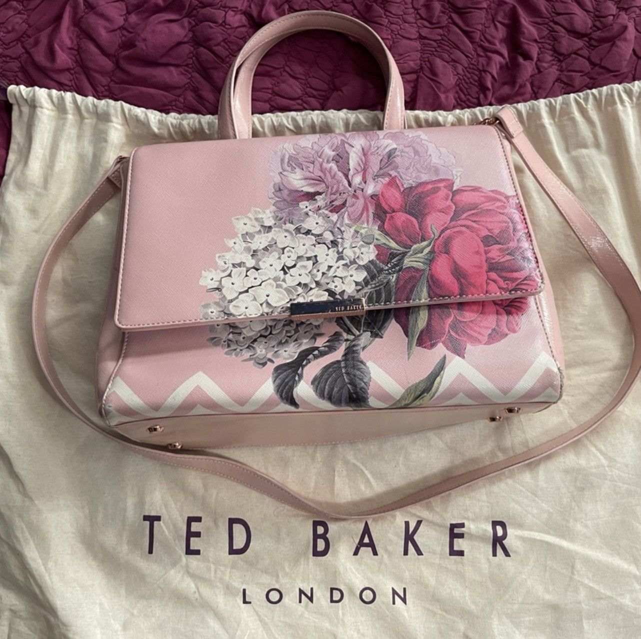 Pink Floral Ted Baker Purse, Women's