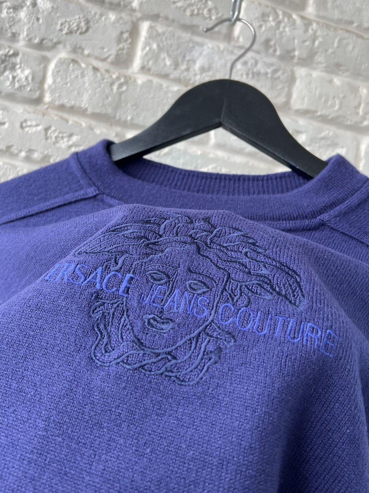 Versace Versace Vintage Big Medusa Logo Knit Sweater Size M / US 6-8 / IT 42-44 - 3 Thumbnail