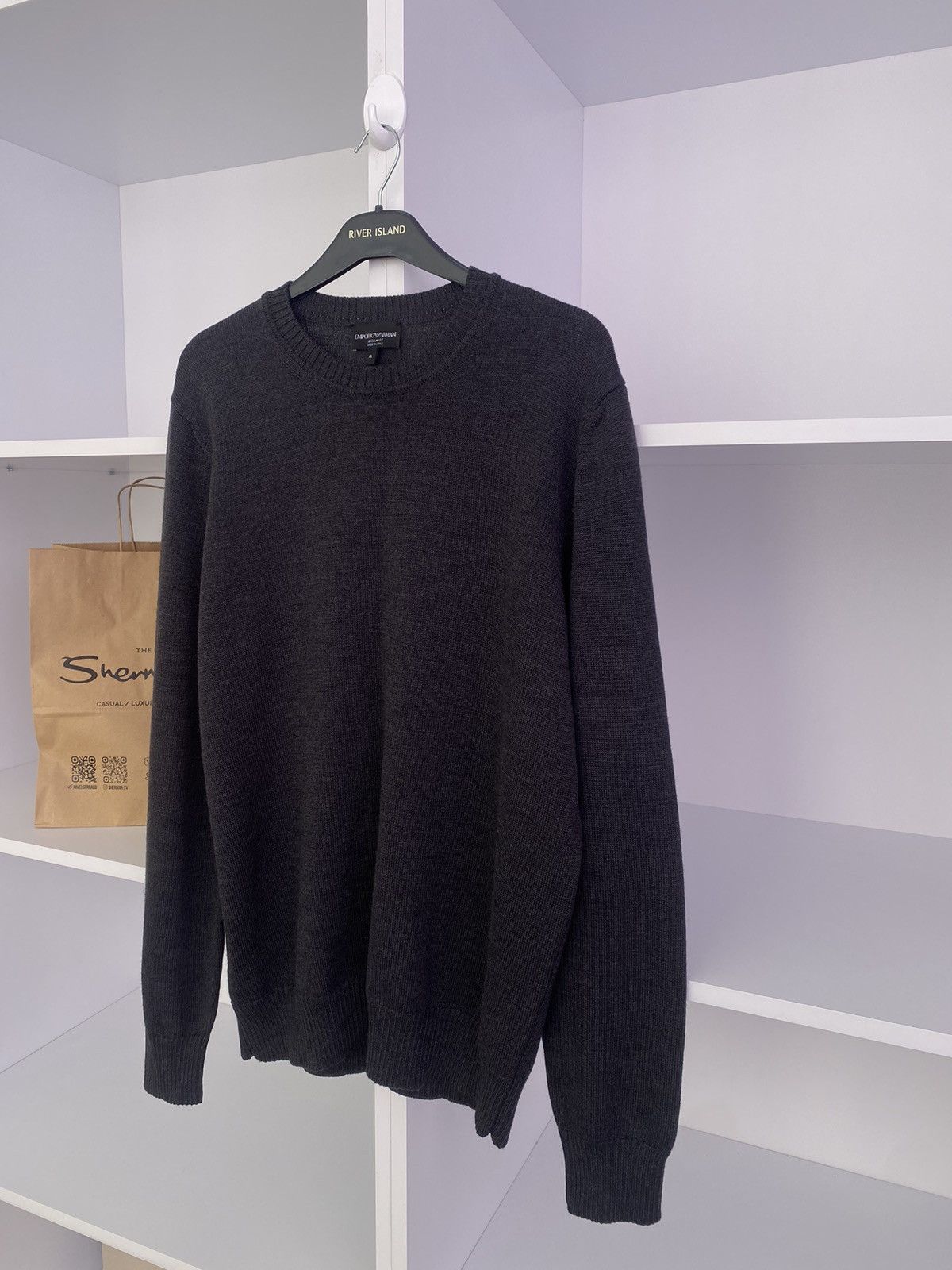 Designer × Emporio Armani × Vintage Vintage Emporio Armani Luxury Sweater Size US XL / EU 56 / 4 - 6 Thumbnail