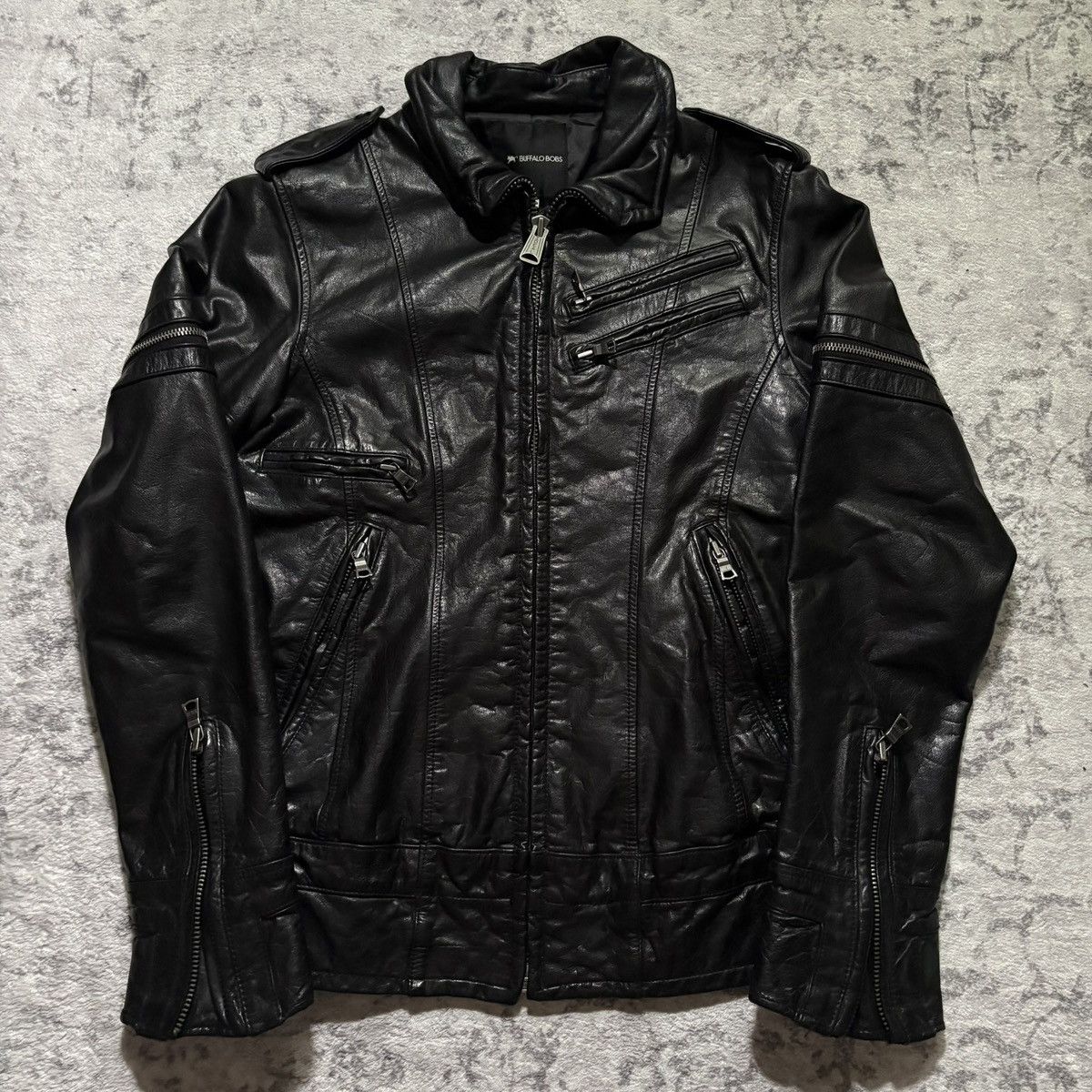 BUFFALO BOBS × Japanese Brand Buffalo bob leather zipper blazer