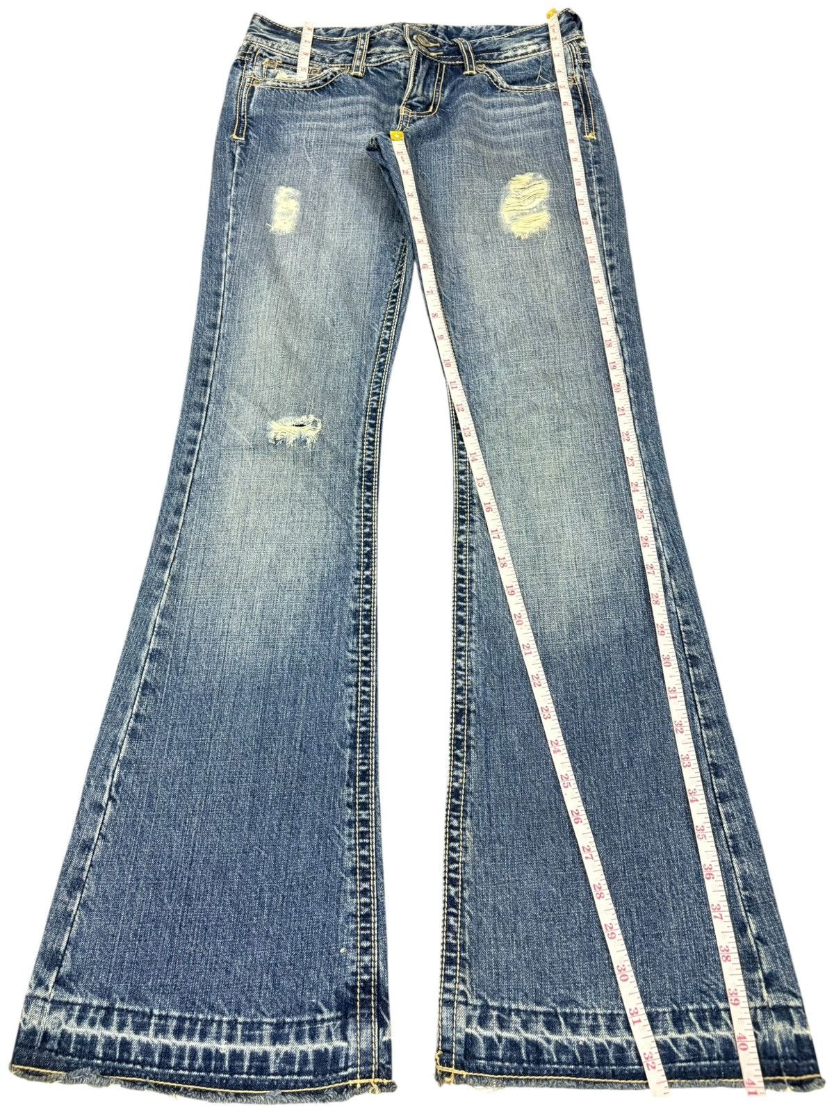 Hysteric Glamour Vintage Japanese Brand Distress Flare Low Rise Jeans Size US 29 - 8 Thumbnail