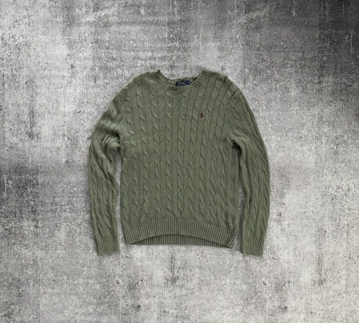 Polo Ralph Lauren Polo Ralph Lauren Cable Knit Sweater Vintage pistachio M Size US M / EU 48-50 / 2 - 1 Thumbnail