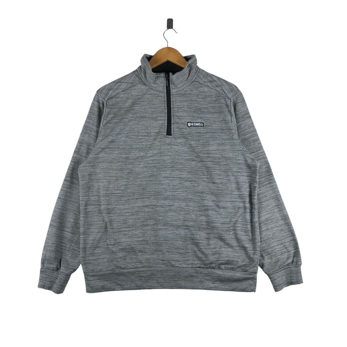 Vintage Vintage K.SWISS Sweatshirt Half Zipper Streetwear Size US L / EU 52-54 / 3 - 1 Thumbnail