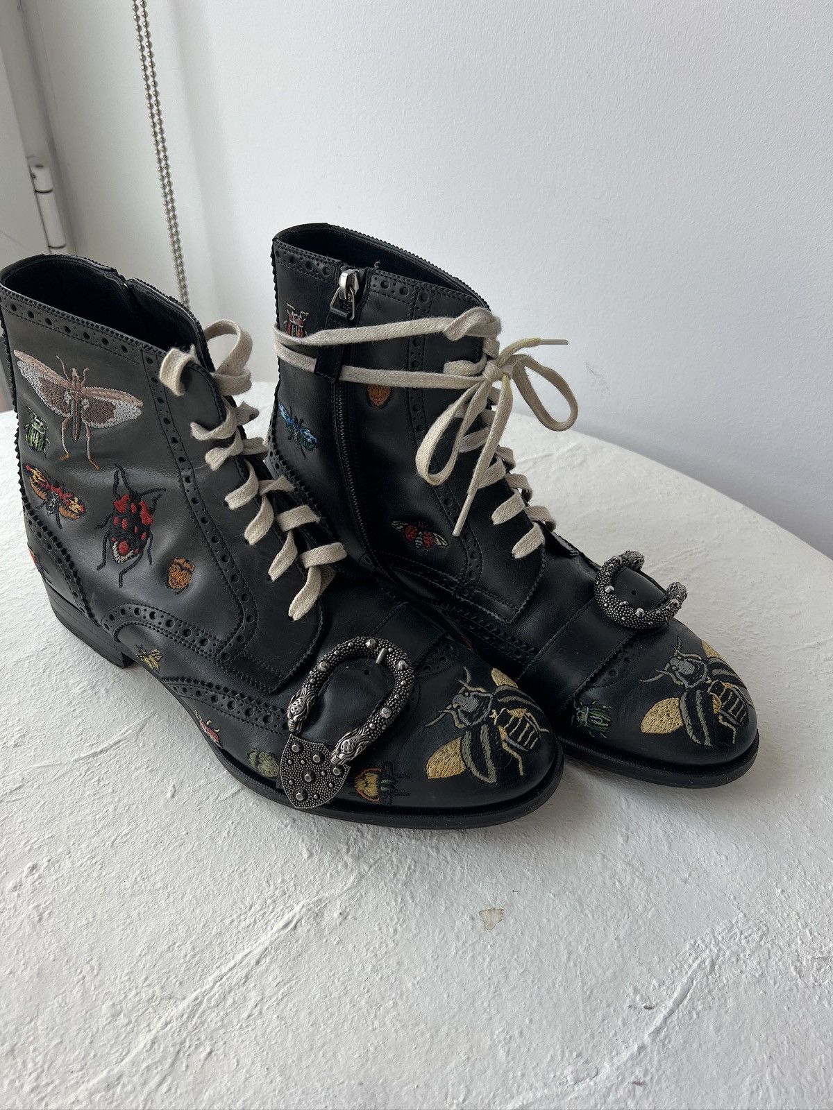 Gucci Gucci Embroidered Leather Size US 9 / EU 42 - 3 Thumbnail