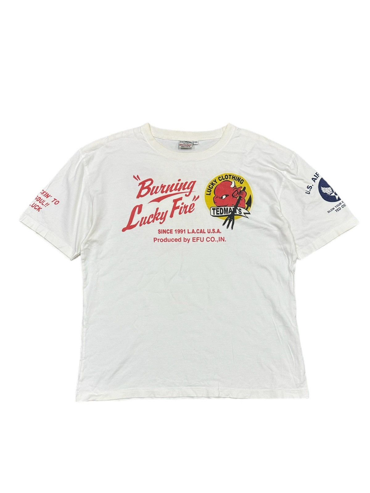 Buzz Rickson's × Tedman Vintage Ted-Company Tedman U.S Airforce White T shirt Medium Size US M / EU 48-50 / 2 - 2 Thumbnail