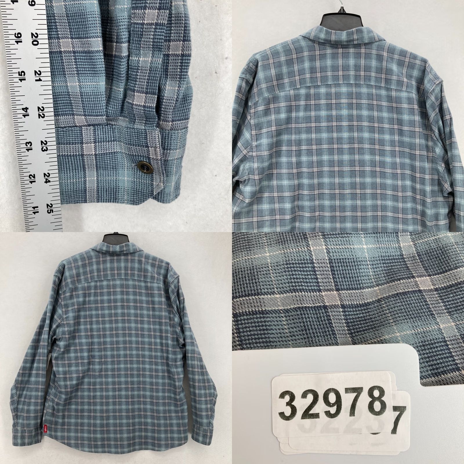 Wrangler Wrangler Cloud Flannel Western Button Up Shirt Mens XL Blue Plaid Cowboy Rodeo Size US XL / EU 56 / 4 - 9 Thumbnail