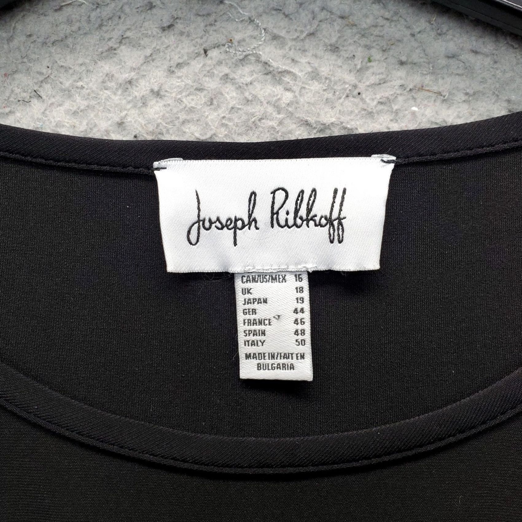 Joseph Ribkoff Joseph Ribkoff Blouse Womens 16 Black 3/4 Sleeve Round Neck Knot Hem Stretch Shirt Size XXL / US 16-18 / IT 52-54 - 6 Thumbnail
