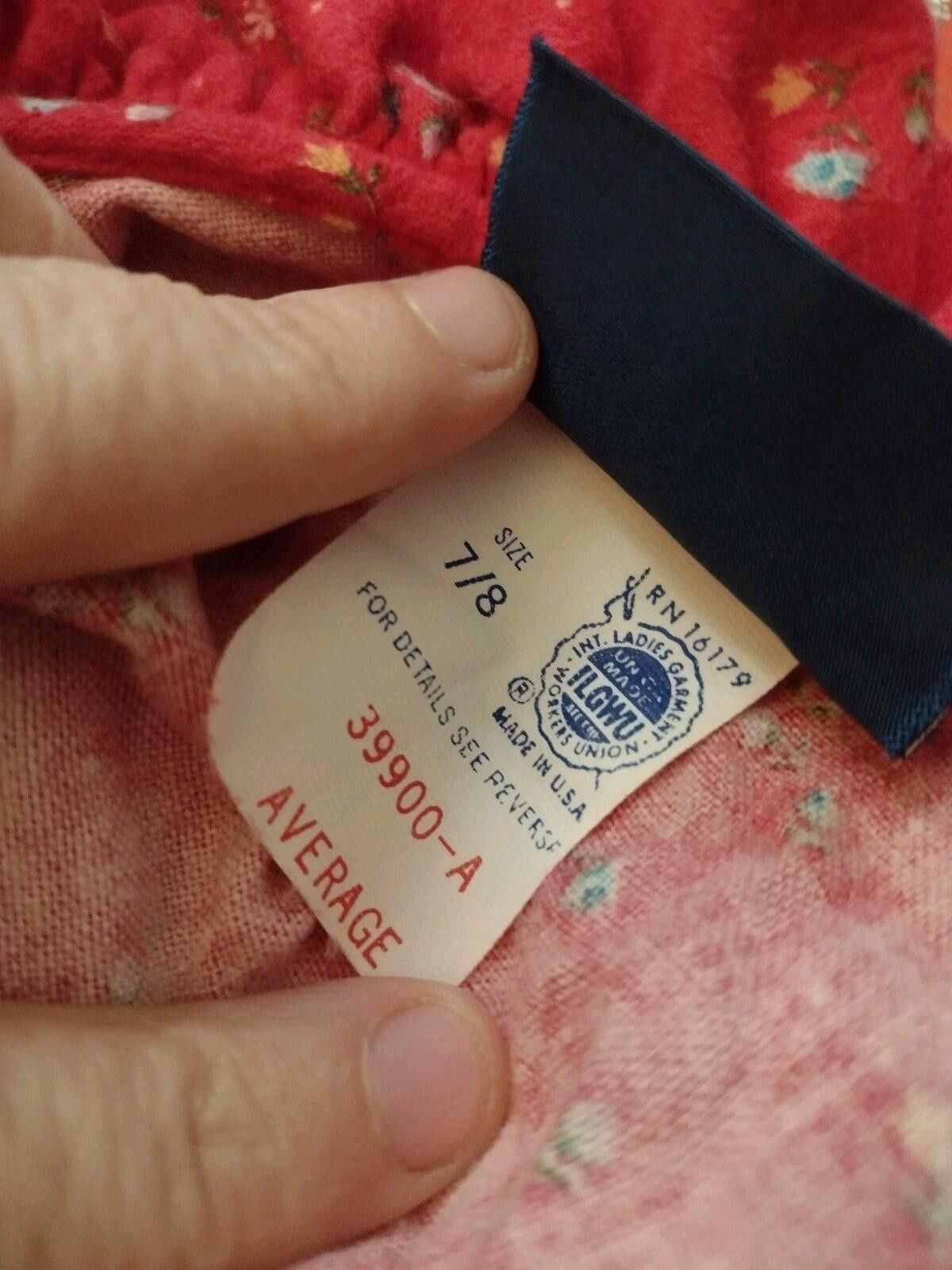 Other VTG 70s Avon Fashions Red Floral Prairie Dress flannel 7/8 Size M / US 6-8 / IT 42-44 - 11 Thumbnail