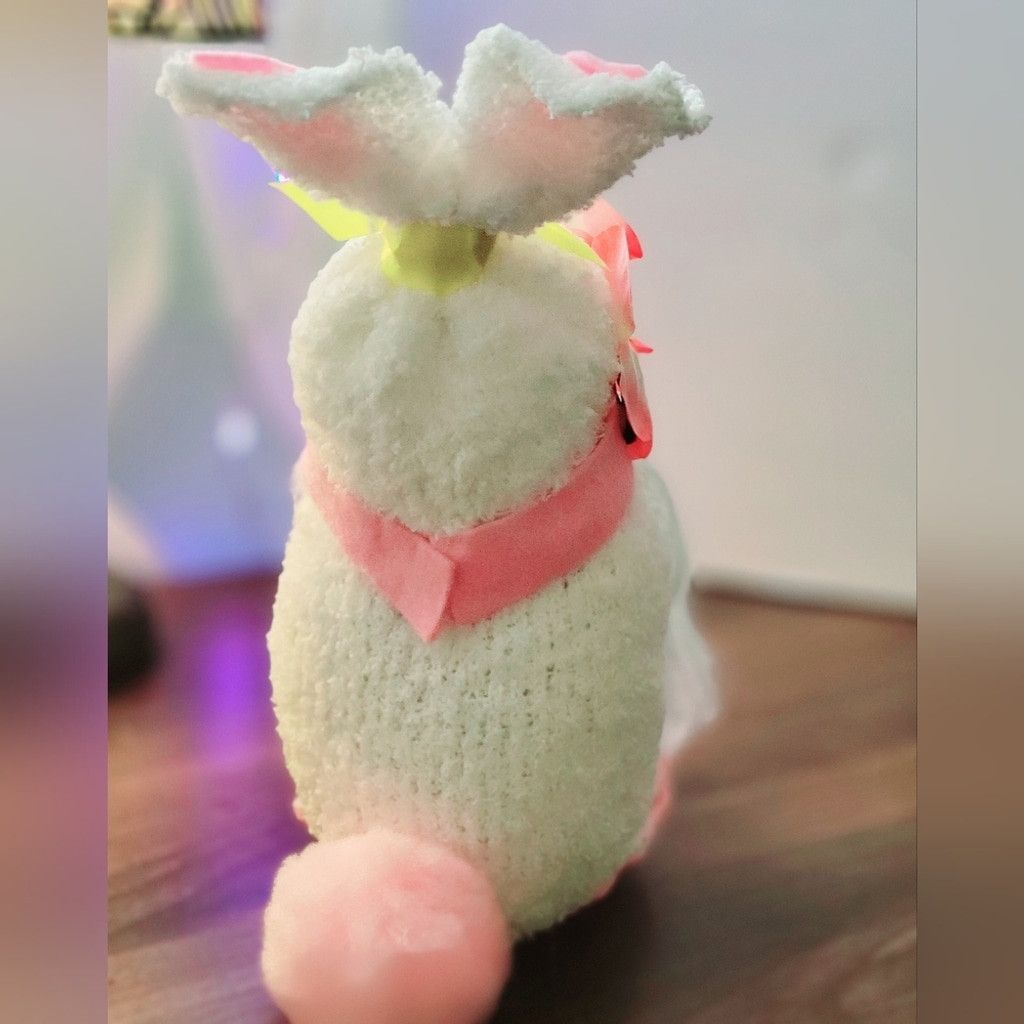 Handmade Pink Plumeria Flower Easter Bunny Spring Time Gnome Size ONE SIZE - 8 Thumbnail