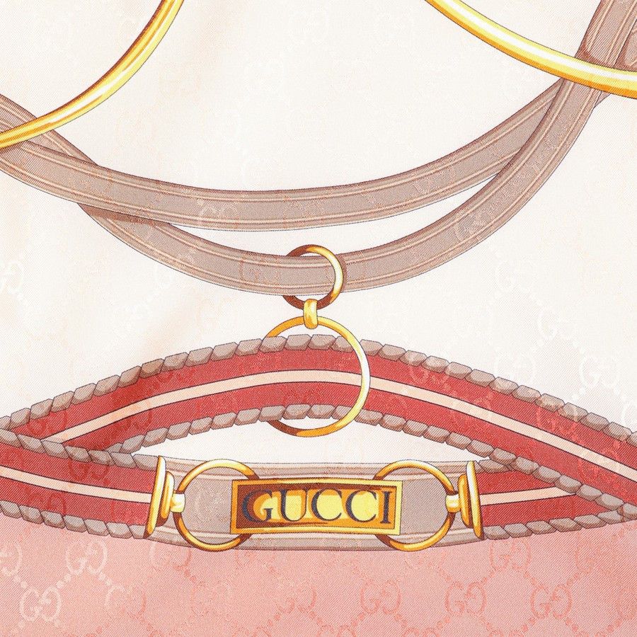 Gucci o1d2blof0824 Size: OS / Scarf With Silk Clamp Print Size ONE SIZE - 4 Thumbnail