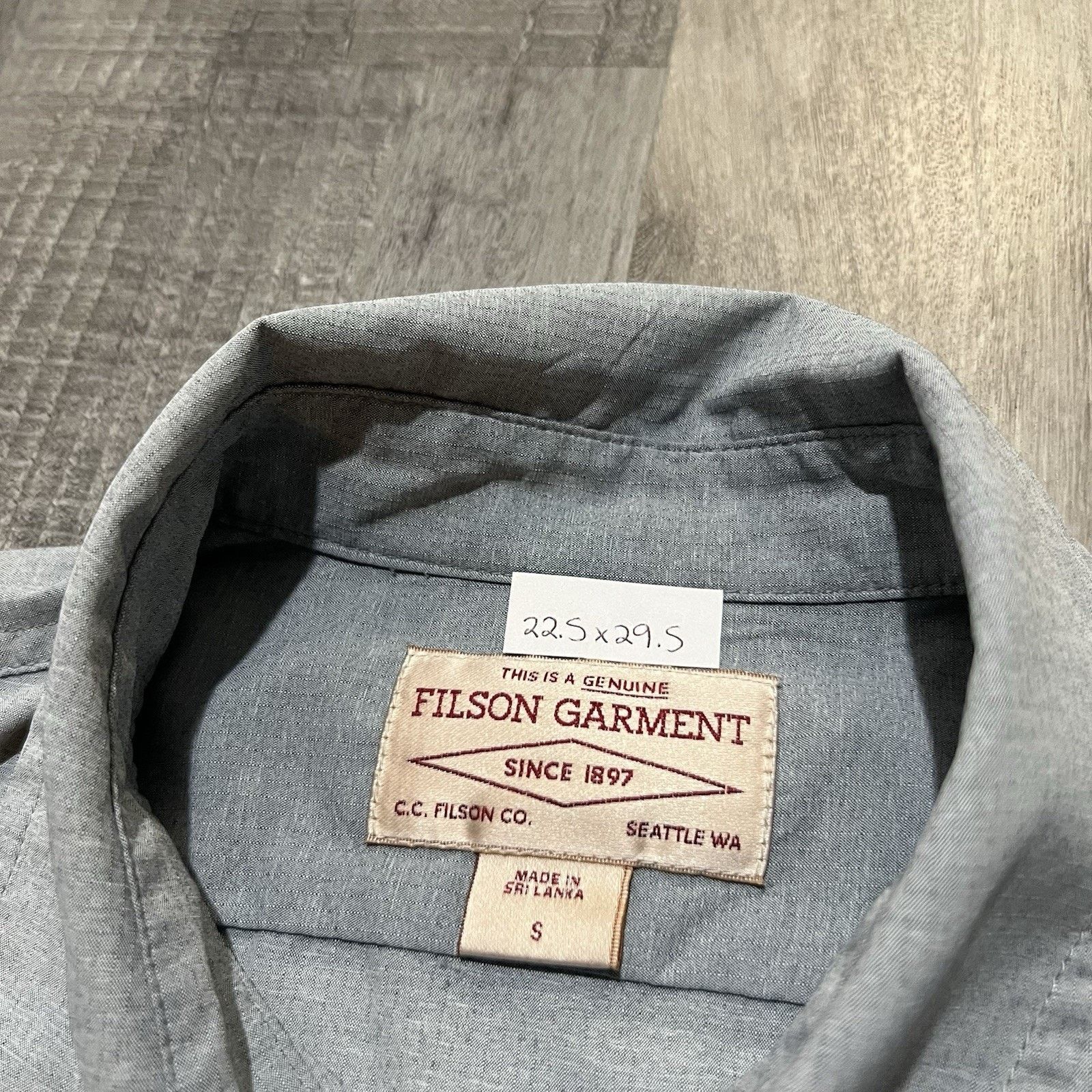 Filson CC Filson Shirt Mens S Light Blue Button Up Safari Blank Size US S / EU 44-46 / 1 - 5 Thumbnail