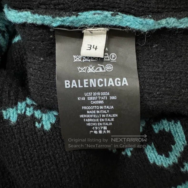 Balenciaga Balenciaga Lake Green Bulletproof Sweater Size XXS / US 00 / IT 34 - 4 Thumbnail