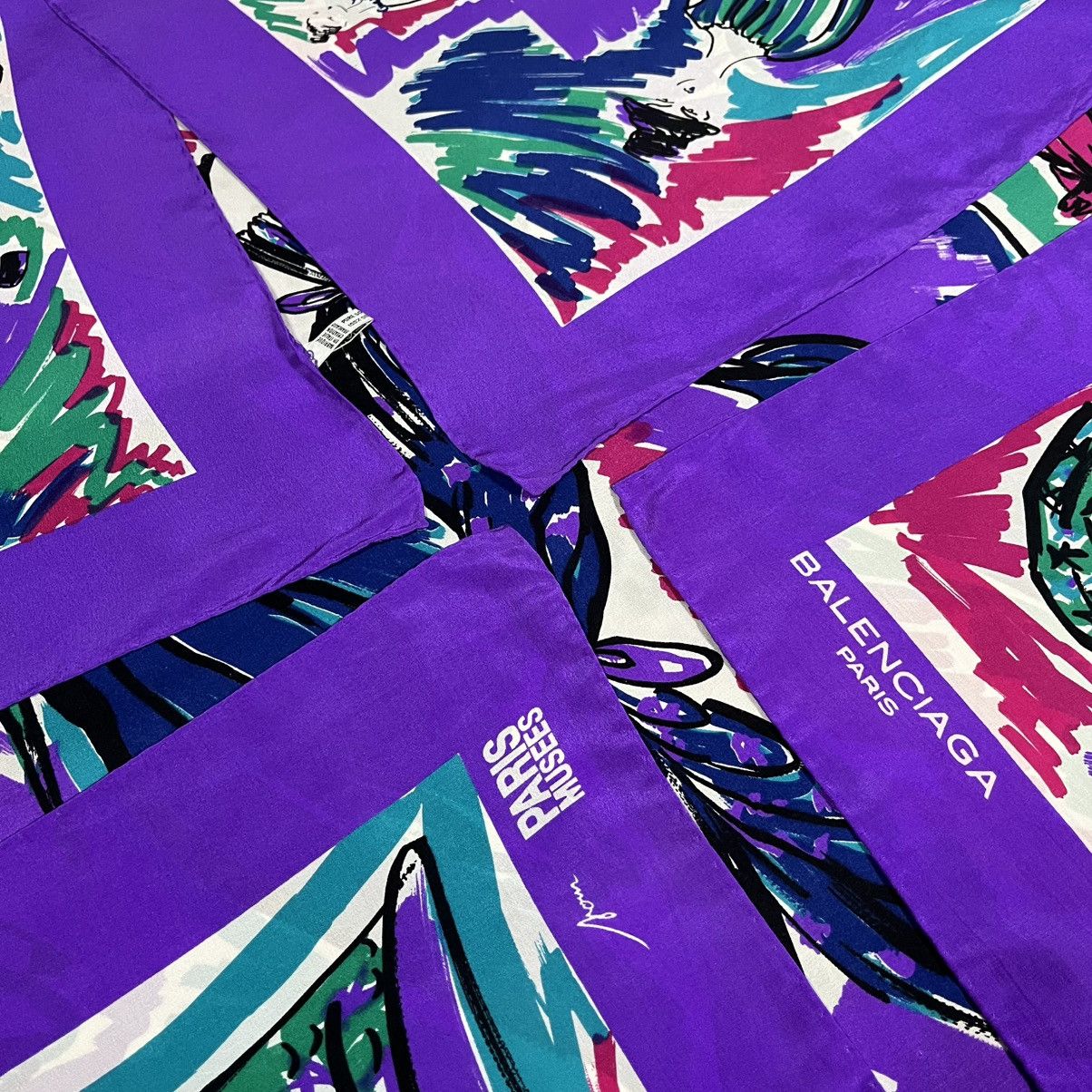 Balenciaga Balenciaga Abstract Design Silk Scarf Size ONE SIZE - 16 Thumbnail