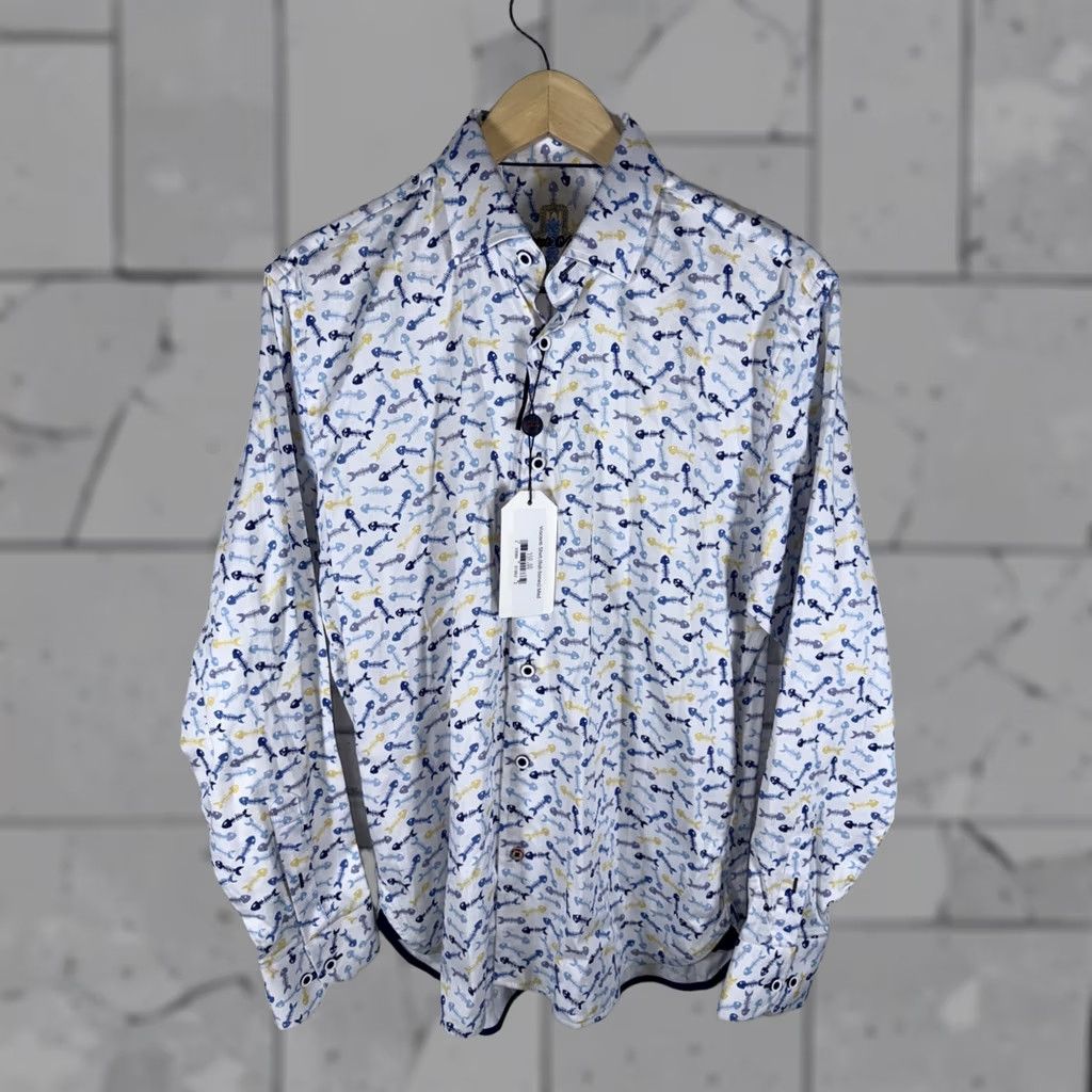 Luchiano Visconti Luchiano Visconti Shirt Fishbone Multicolor Button-Up M Mens Regular Short Sleeve Size US M / EU 48-50 / 2 - 1 Thumbnail