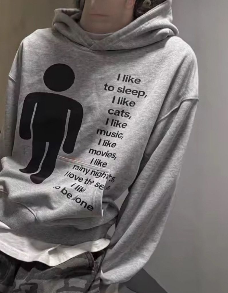 Other Fashion Y2K Retro Ins Hip Hop Cartoon Letter Print Hoodies Size US L / EU 52-54 / 3 - 3 Thumbnail