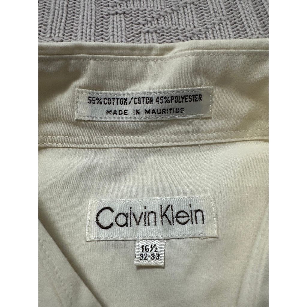 Calvin Klein Calvin Klein light yellow cream long sleeve button down Size US L / EU 52-54 / 3 - 4 Thumbnail