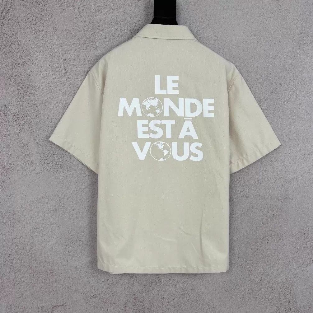 Louis Vuitton Beige Short-Sleeve Button-Up Shirt Size US M / EU 48-50 / 2 - 2 Thumbnail