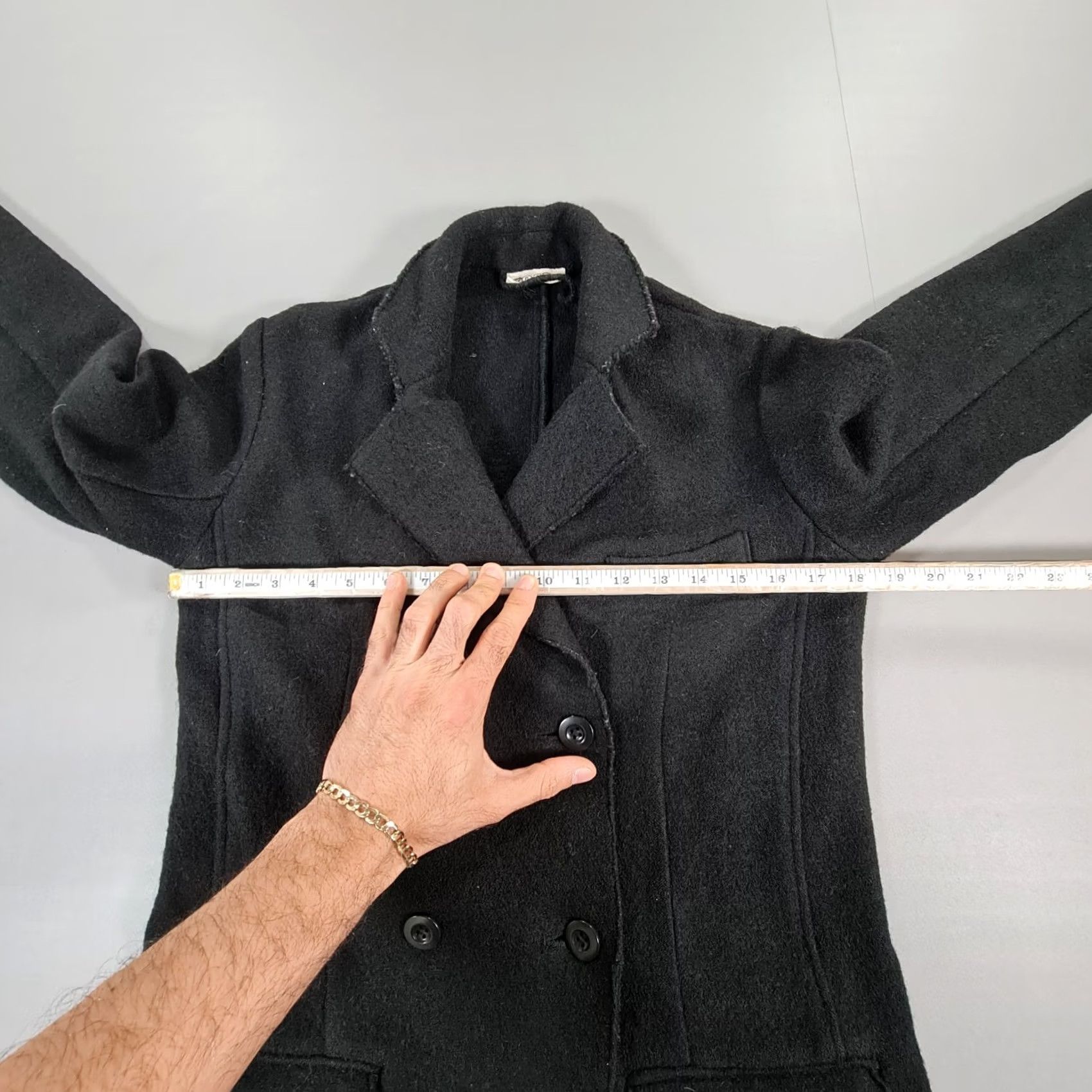Vintage Toast Jacket Womens 10 Blazer Black Double Breasted Wool Size L / US 10 / IT 46 - 7 Thumbnail