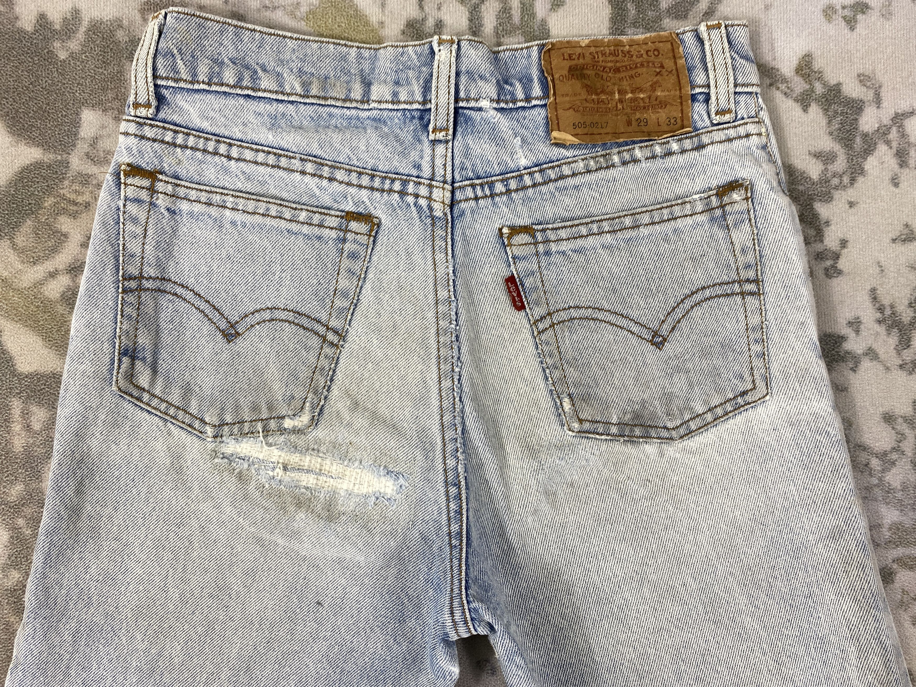 Levi's Light Blue Wash Vintage Levi's 505 28x30 Denim -JN965 Size US 28 / EU 44 - 4 Thumbnail