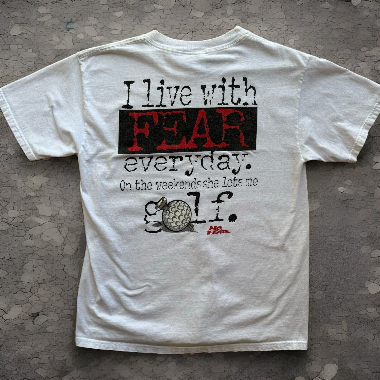 No Fear × Vintage Vintage No Fear Golf Shirt Large White 90s Streetwear Skater Size US L / EU 52-54 / 3 - 1 Thumbnail
