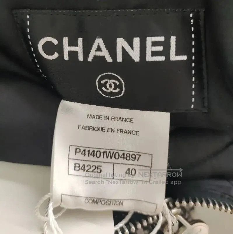 Chanel Chanel Gray Cotton Cardigan for Women . Size L / US 10 / IT 46 - 4 Thumbnail