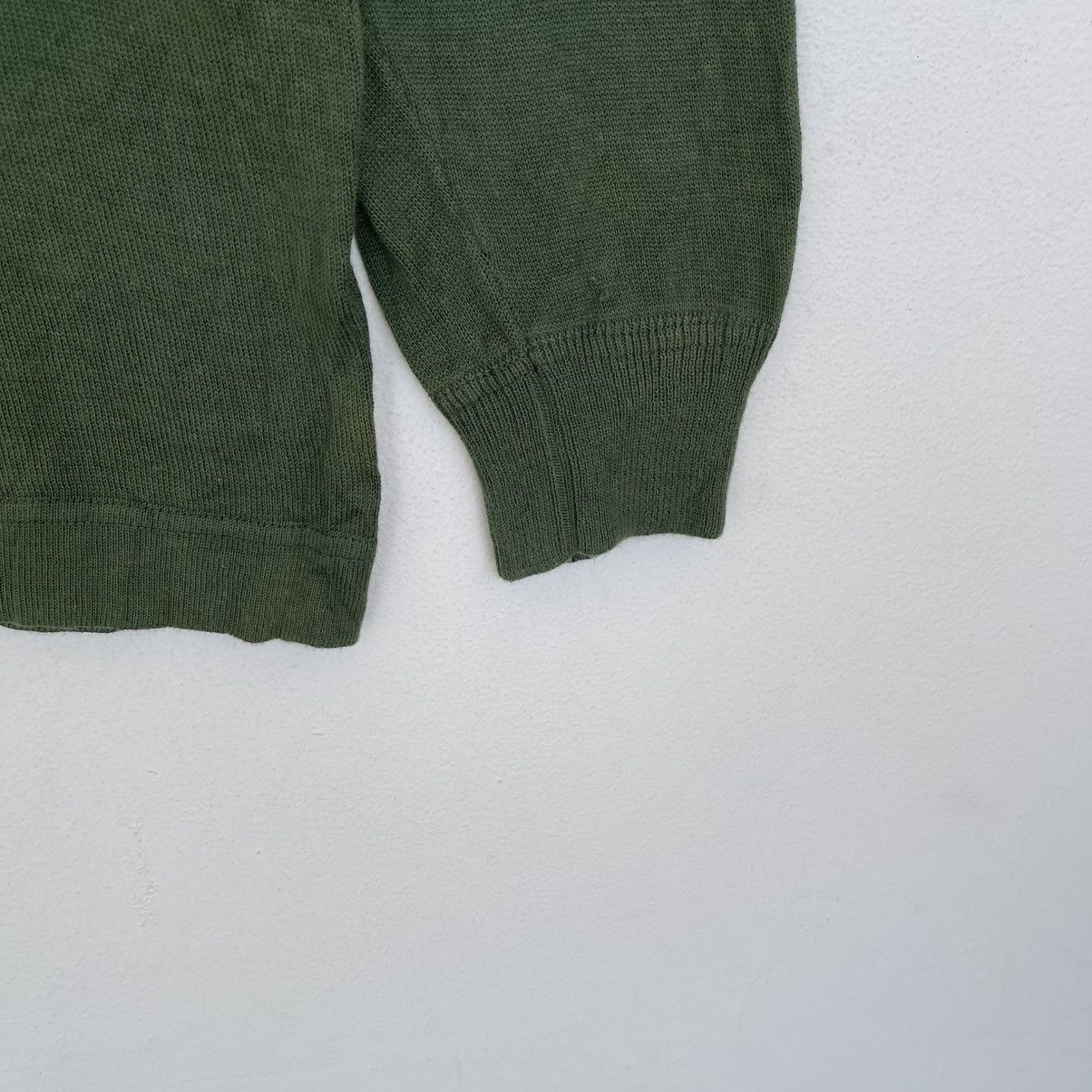 Stussy Vintage 90s Stussy Sport V-Neck Knit Sweater Forest Green Size US S / EU 44-46 / 1 - 9 Thumbnail