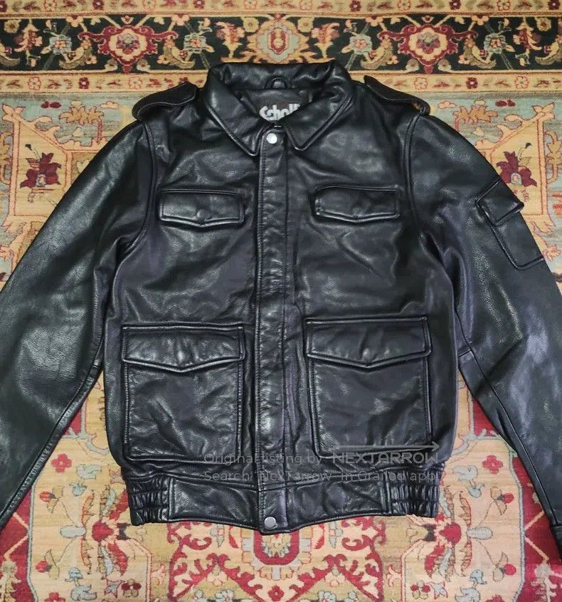 Schott Schott Genuine leather flight jacket multi-pocket cropped Size US L / EU 52-54 / 3 - 1 Thumbnail