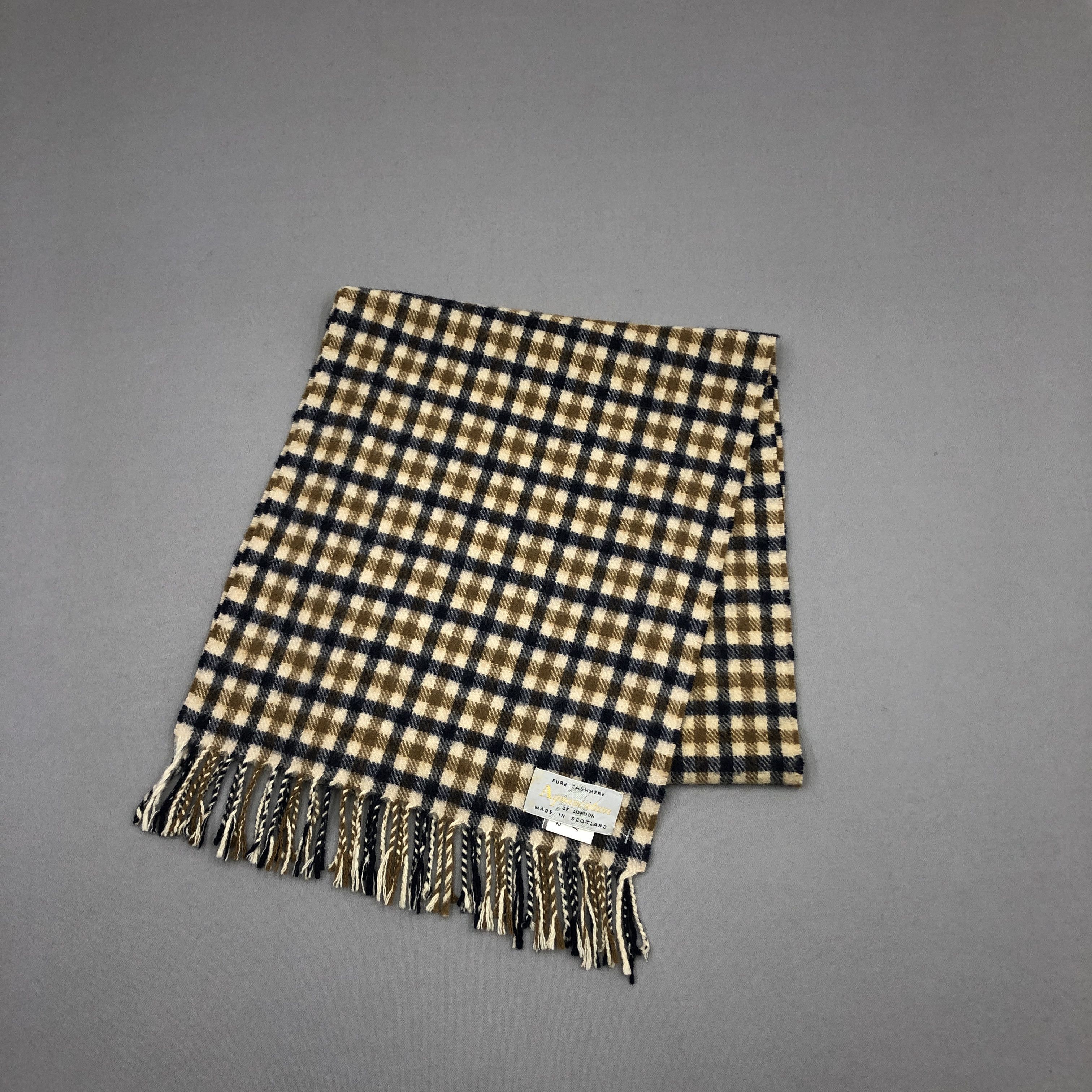 Aquascutum × Vintage Vintage Aquascutum Scarf Muffler Wool Cashmere Scarves Size ONE SIZE - 3 Thumbnail