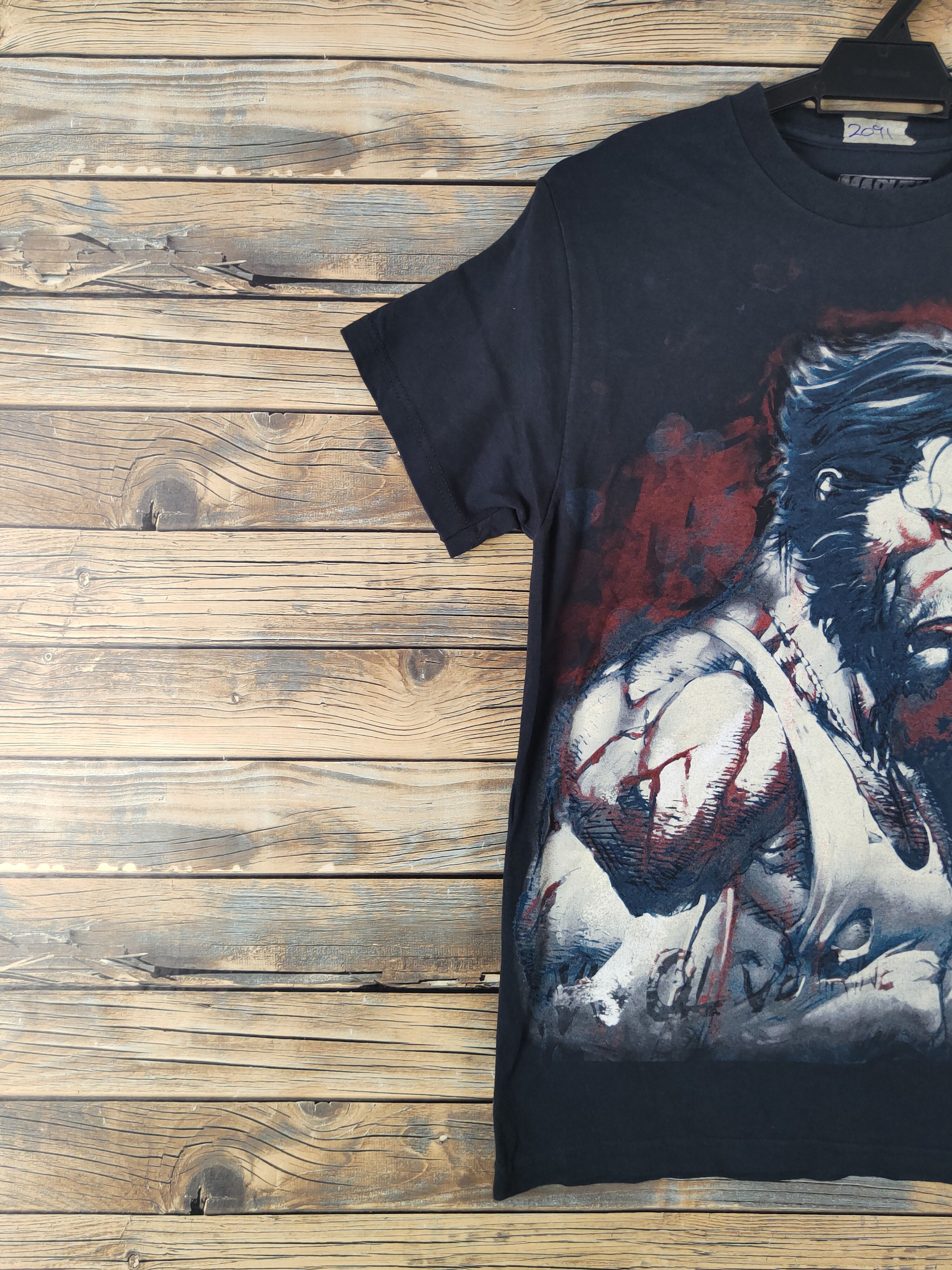 Marvel Comics DL Marvel Black Wolverine Short Sleeve T-shirt #2091 Size US S / EU 44-46 / 1 - 4 Thumbnail
