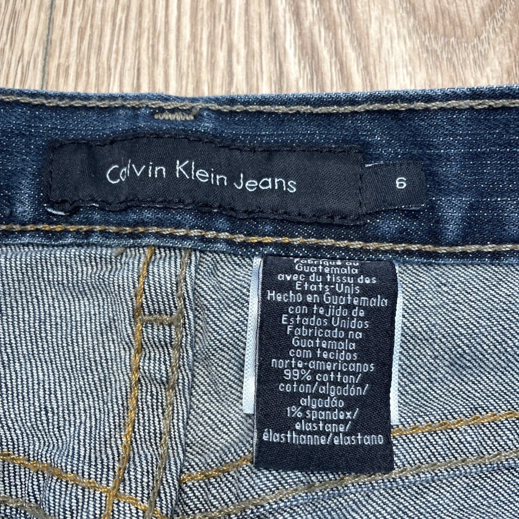 Calvin Klein VINTAGE Calvin Klein Flare Jeans Women's Size 6 Mid Rise Stretch Denim Blue Size 28" / US 6 / IT 42 - 2 Thumbnail