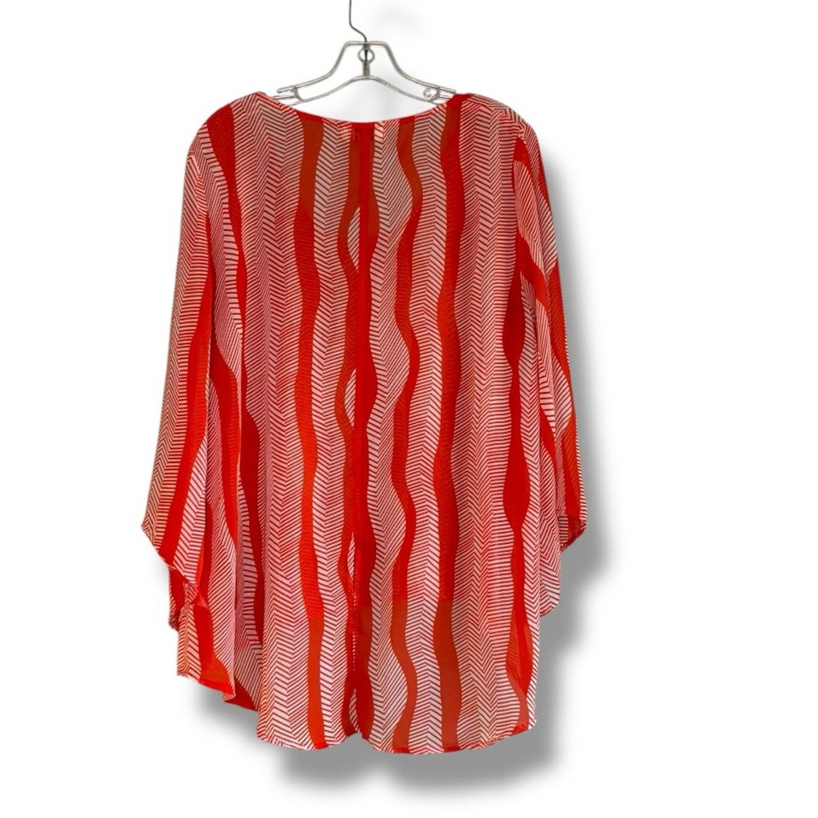 Other Umgee long sleeve sheer high low top with back hemline split Size XL / US 12-14 / IT 48-50 - 4 Thumbnail