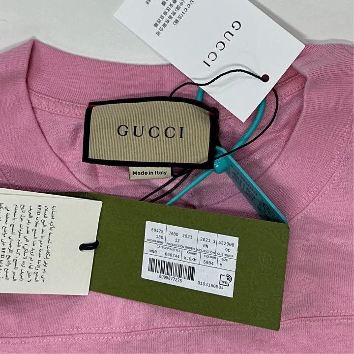 Gucci GUCCI Pink Graphic Short Sleeve T-Shirt-2507 Size M / US 6-8 / IT 42-44 - 2 Thumbnail