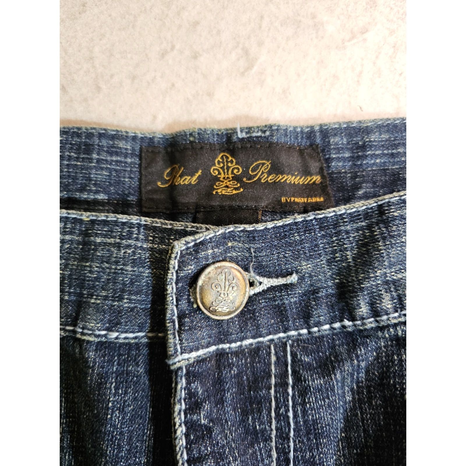 Phat Farm VINTAGE Phat Premium Phat Farm Embroidered Denim Jeans Mens 40x32 Wide Leg Size US 40 / EU 56 - 7 Thumbnail