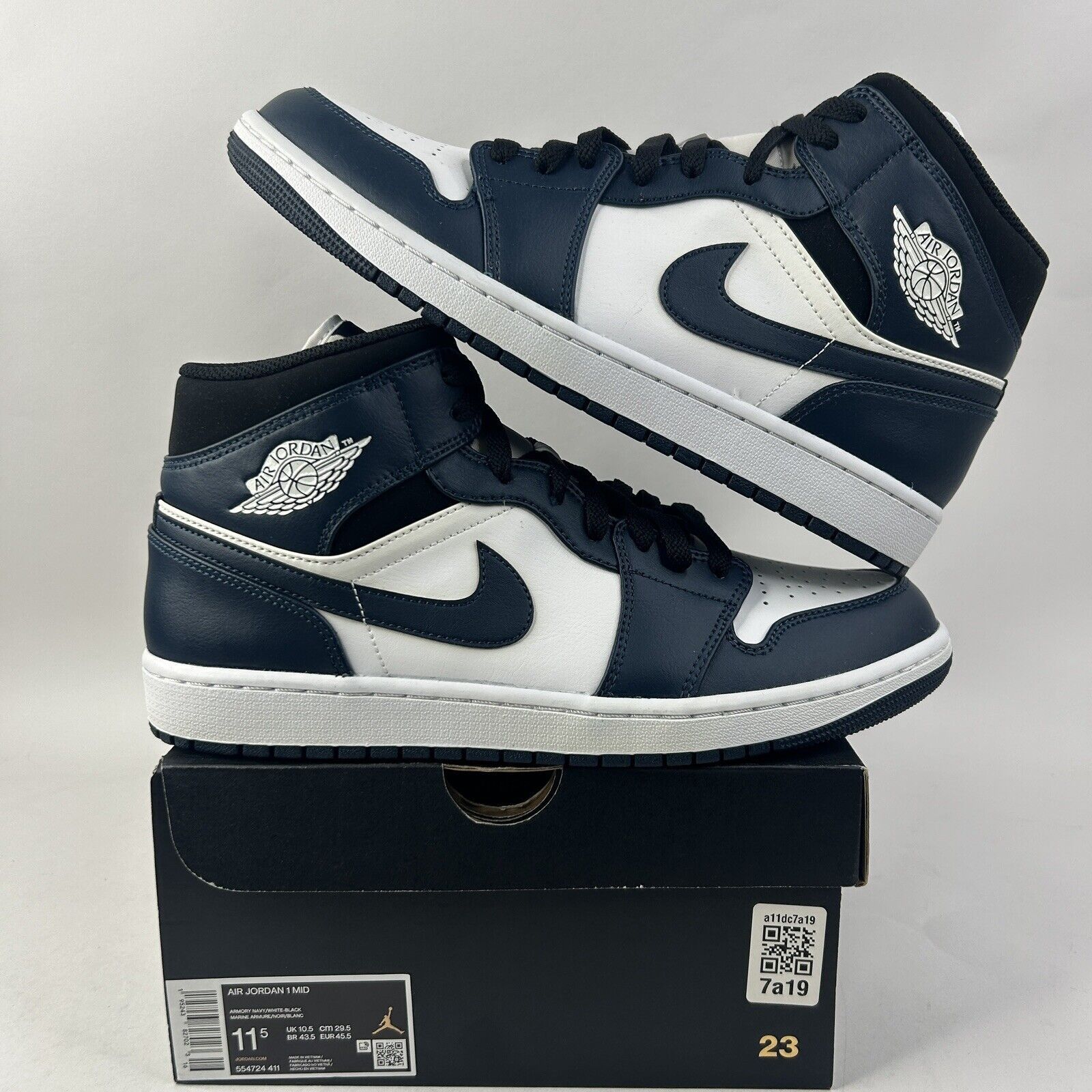 Nike Nike Air Jordan 1 Mid Retro “Armory Navy” 2024 Size US 11.5 / EU 44-45 - 1 Thumbnail