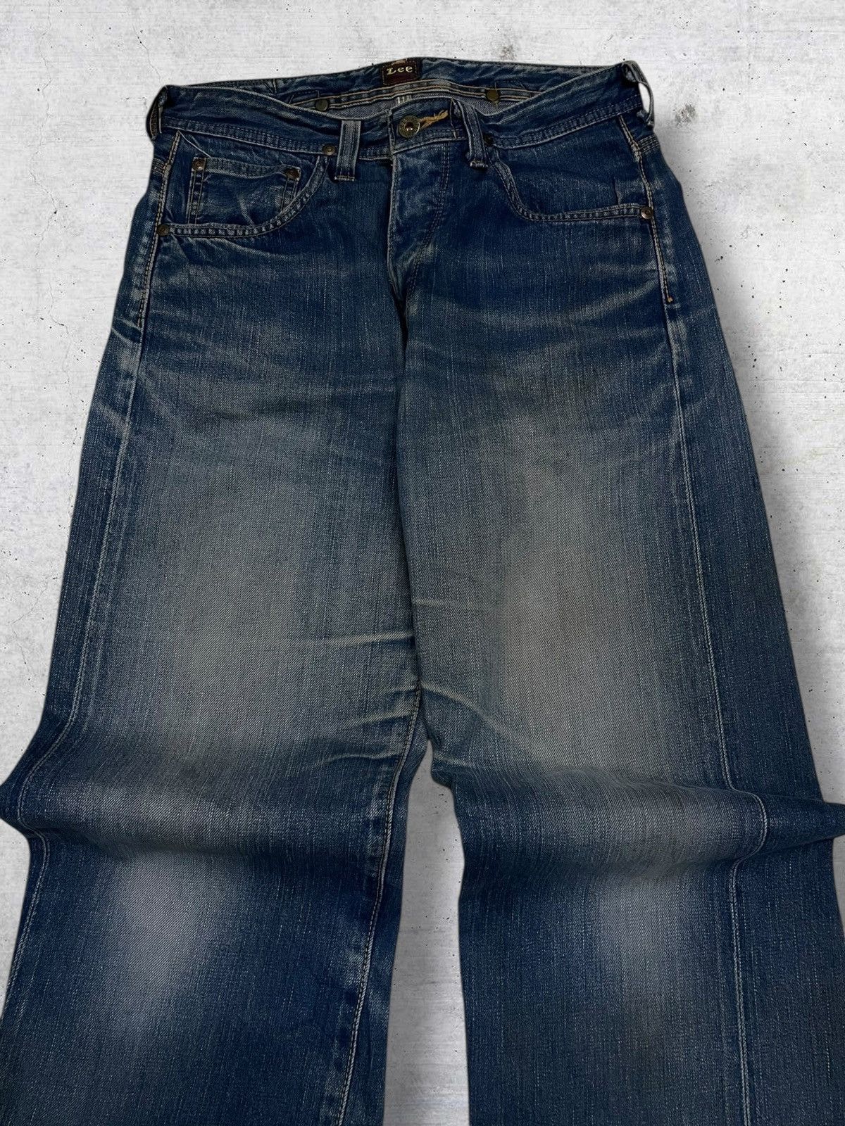 Lee VINTAGE LEE OG 90S DESIGNER BUCKLE SELVEDGE DENIM Size US 29 - 4 Thumbnail