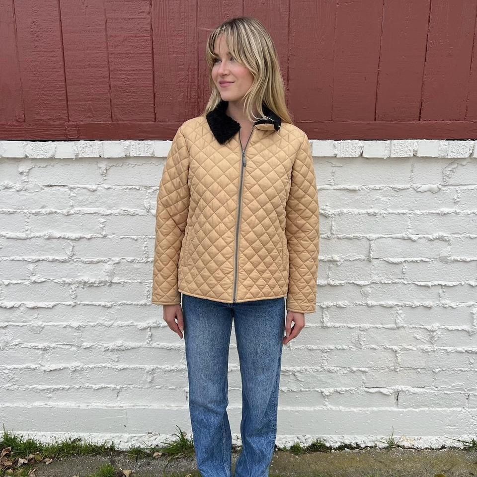 Vintage Vintage Tan Quilted Jacket Size S / US 4 / IT 40 - 2 Thumbnail