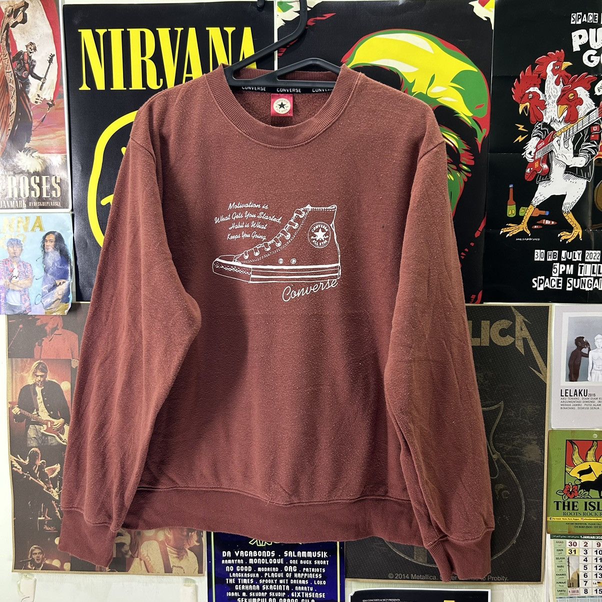 Converse Vintage Converse Shoes Graphic Design Sweatshirt Size US L / EU 52-54 / 3 - 1 Thumbnail