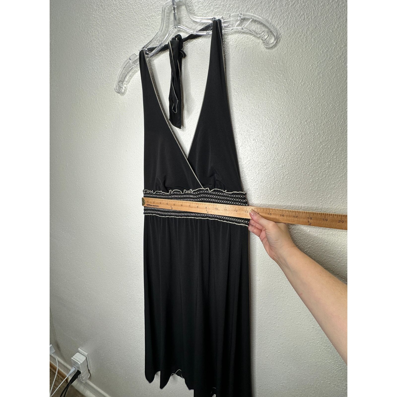 Other Studio M Black Halter Open Back White Smocked Dress S Size S / US 4 / IT 40 - 11 Thumbnail