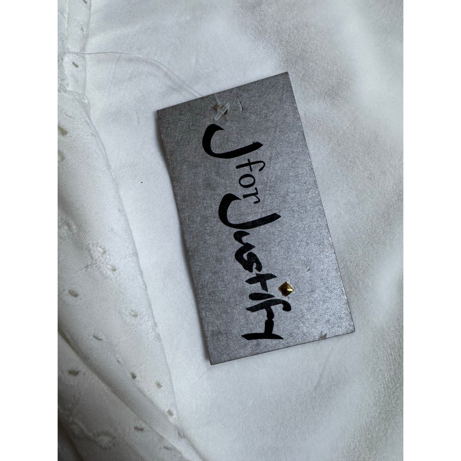 Other J for Justify White Deep Plunge Romper Sleeveless Skort Size L / US 10 / IT 46 - 6 Thumbnail