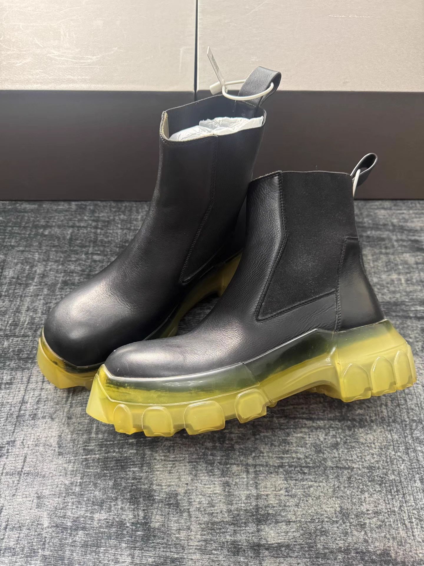Rick Owens Mainline Transparent Octopus Sole Chelsea Boots