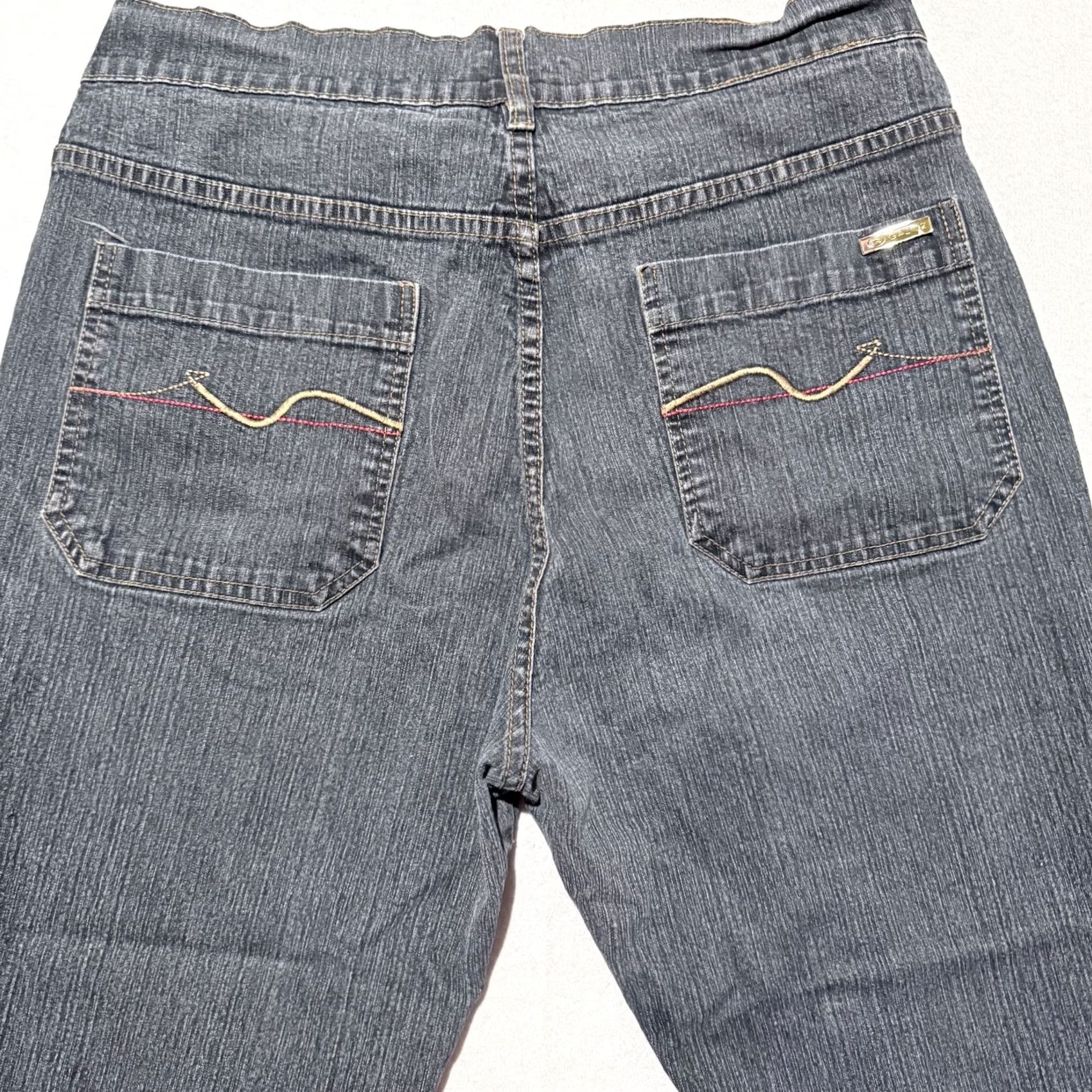 Denime Gazoz Jeans Capri Women's Dark Gray Denim Zip-Pockets High-Rise Slim Fit - 18 Size 40" / US 18 - 3 Thumbnail