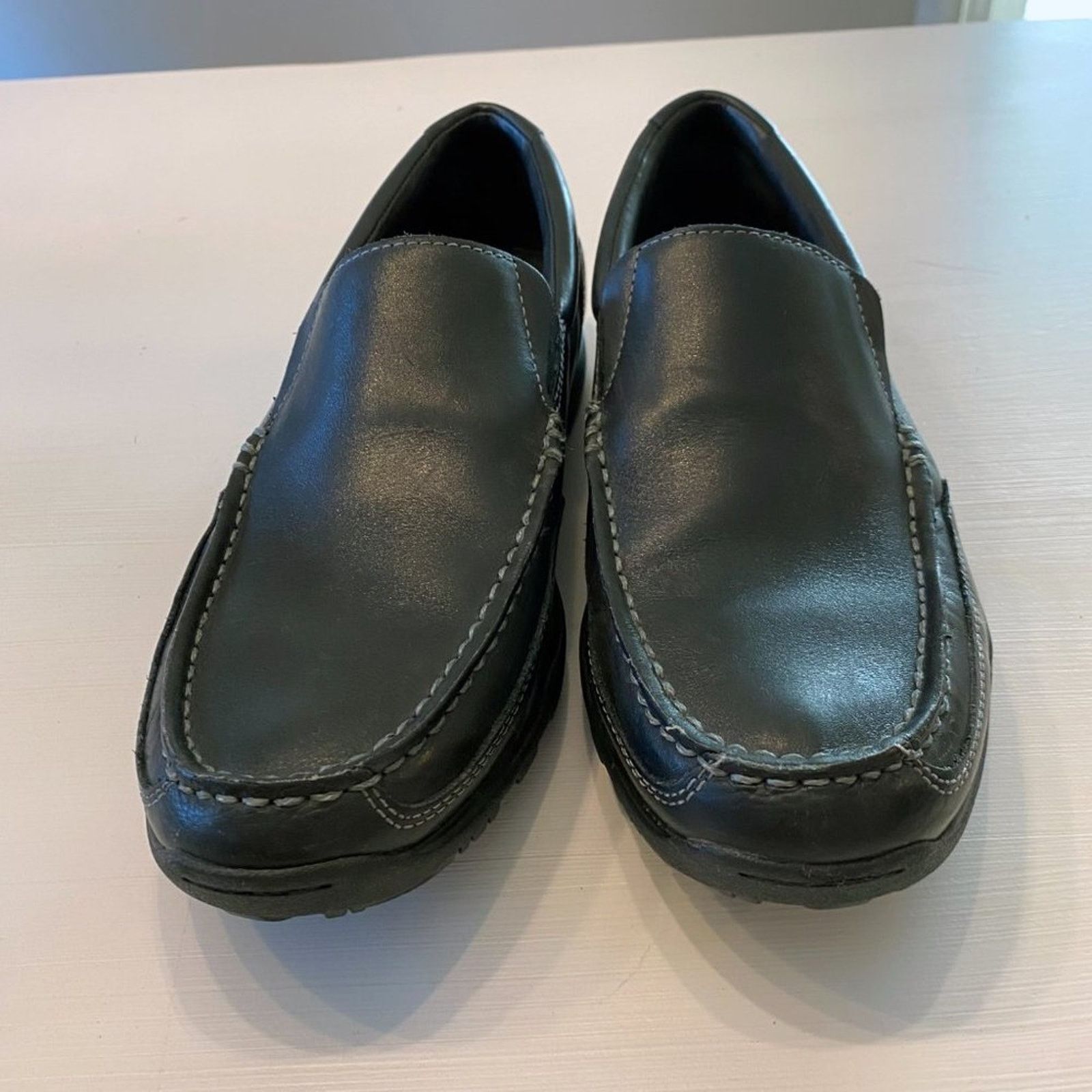 Cole Haan Cole Haan Mens Hughes Venetian Loafers 9.5 M Black Leather Size US 9.5 / EU 42-43 - 3 Thumbnail