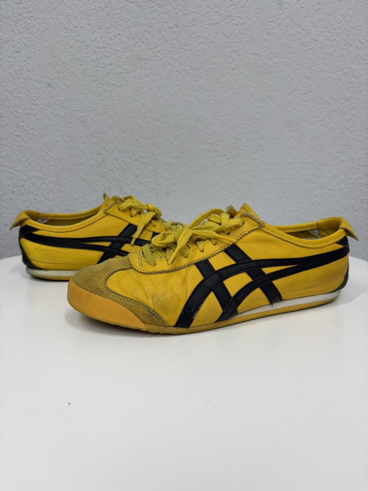 Asics Onitsuka Tiger Mexico 66 Yellow Black Leather Sneakers Y2K Size US 9 / EU 42 - 5 Thumbnail
