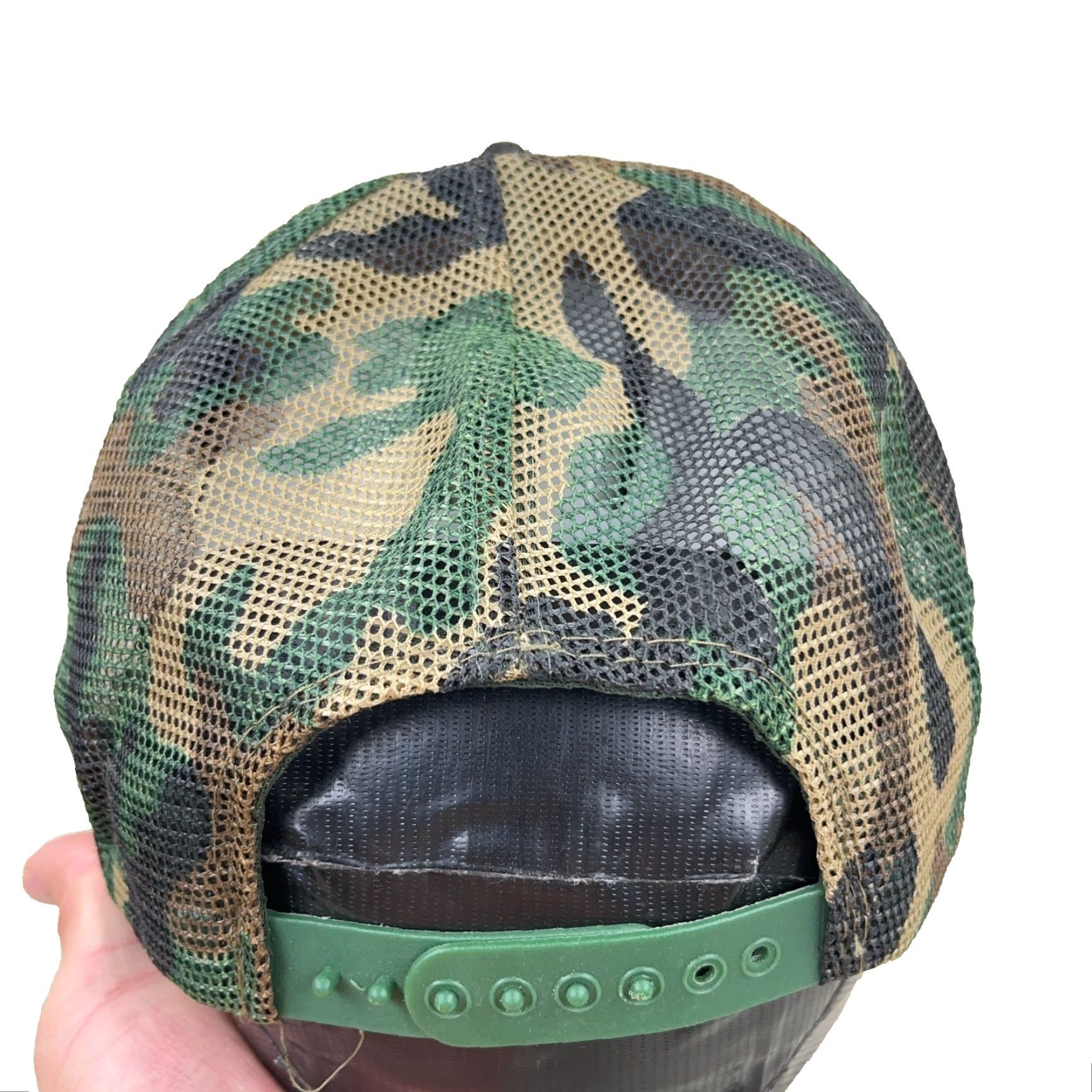 Vintage Vintage Mark Twain Cave Trucker Hat Cap SnapBack 90s Y2K Camo Brown Missouri Size ONE SIZE - 2 Thumbnail