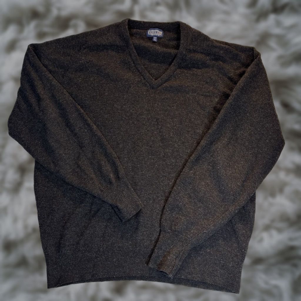 Lands' End VINTAGE Lands End XLT Sweater Men Pullover Lambswool Made In England Gray Size US XL / EU 56 / 4 - 1 Thumbnail